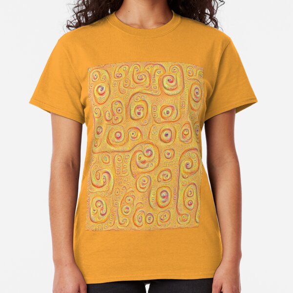 Deep Dreaming of a Yellow-Orange World 4K Classic T-Shirt