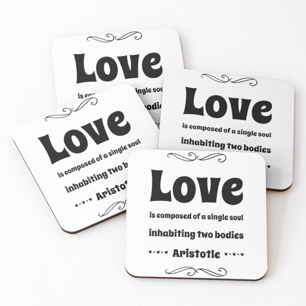 Item preview, Love is composed of a single soul inhabiting two bodies. Love quote from Aristotele designed and sold by Mandala108.