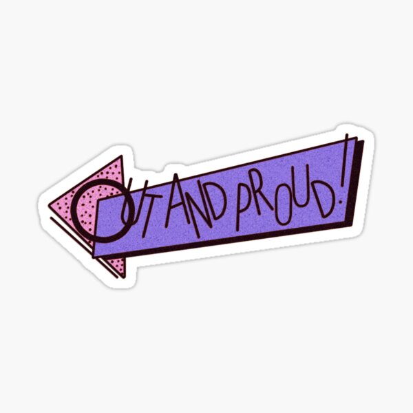 Out And Proud 80s Inspired Bisexual Pride Sticker For Sale By Mascbi Redbubble 0856