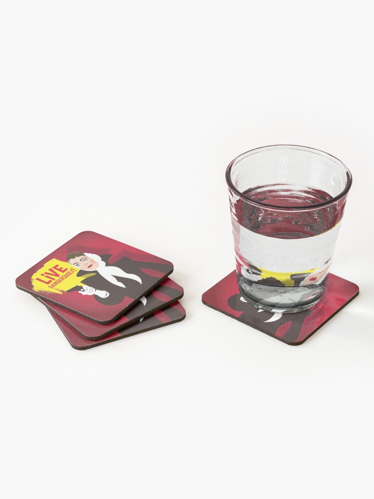 Alternate view of Live dangerously! Coasters (Set of 4)