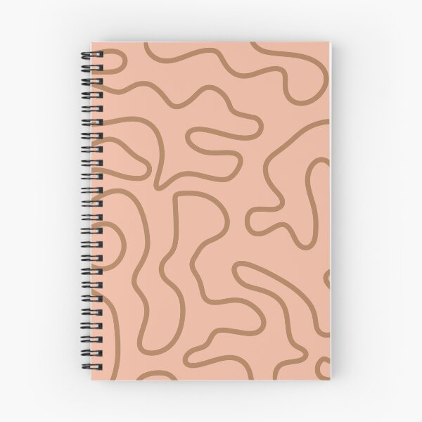 Item preview, Squiggle Maze Minimalist Abstract Pattern in Cocoa Brown and Blush designed and sold by kierkegaard.