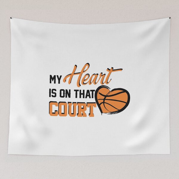 Item preview, My Heart is on that Court Basketball Dad funny gift for men designed and sold by hadleydesigns.