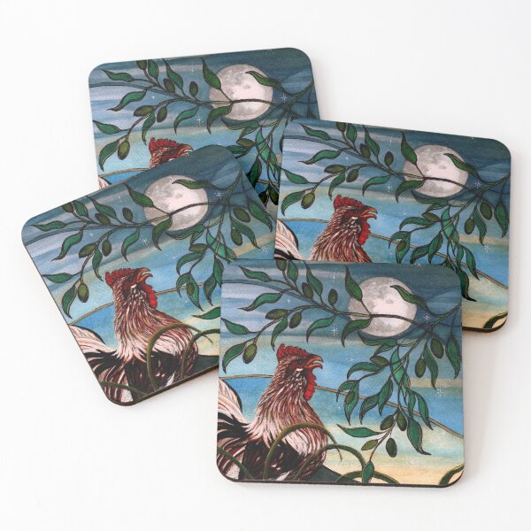 Item preview, Early to Rise - Rooster at early Sunrise designed and sold by JanineRileyArt.
