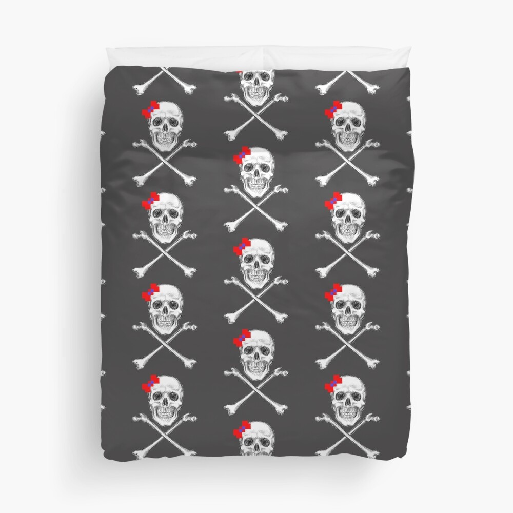 Ms Skull and Crossbones Duvet Cover