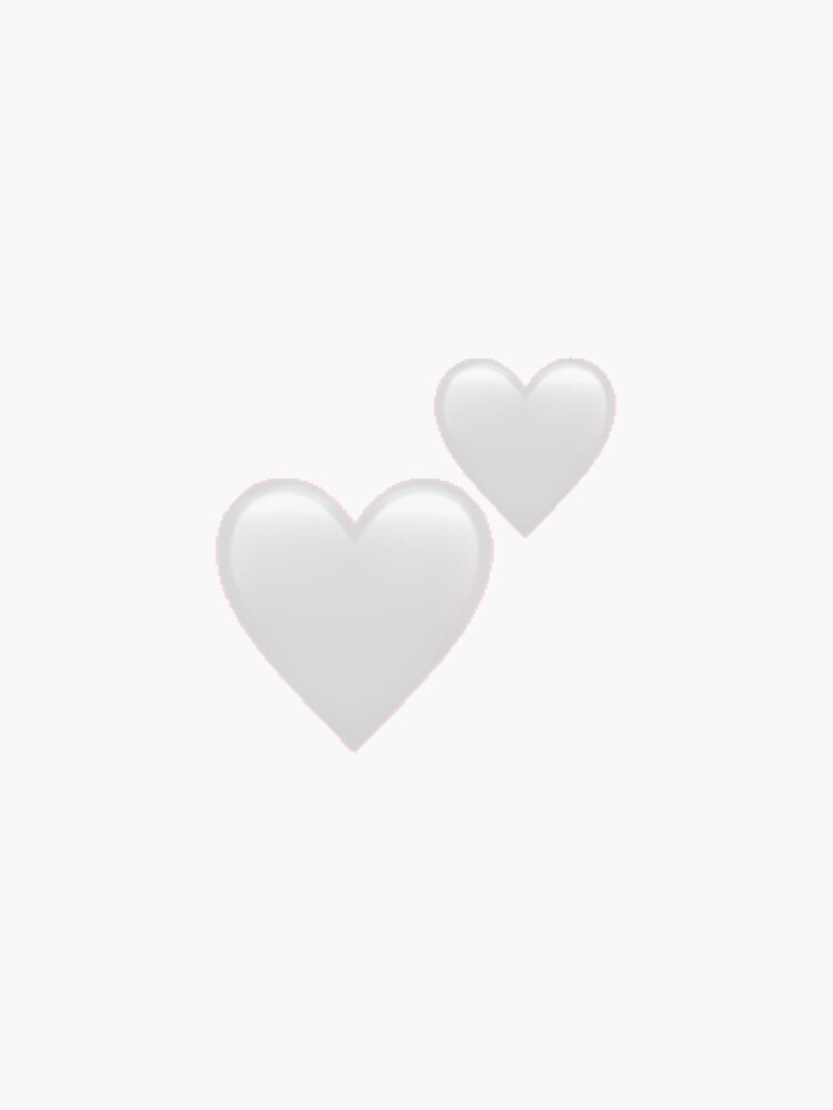 "White Heart Emoji" Sticker for Sale by bthompson1160 Redbubble