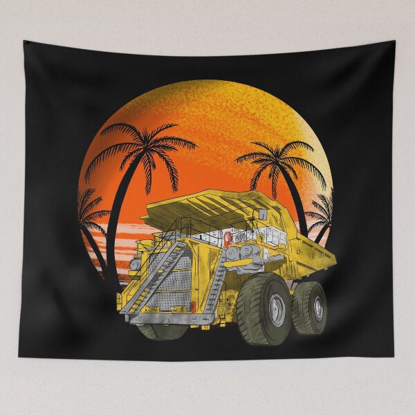 Item preview, vintage dump truck sunset designed and sold by damnoverload.