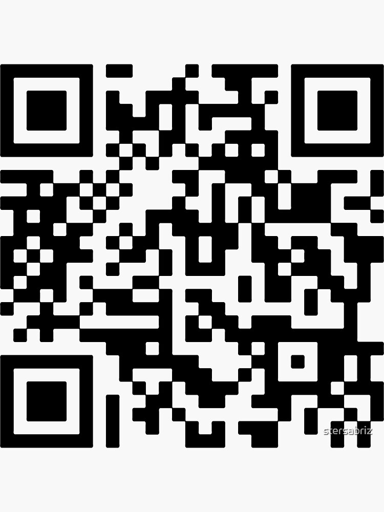 Thumbnail 3 of 3, Sticker, Never Gonna Give You Up QR Code designed and sold by stersabriz.