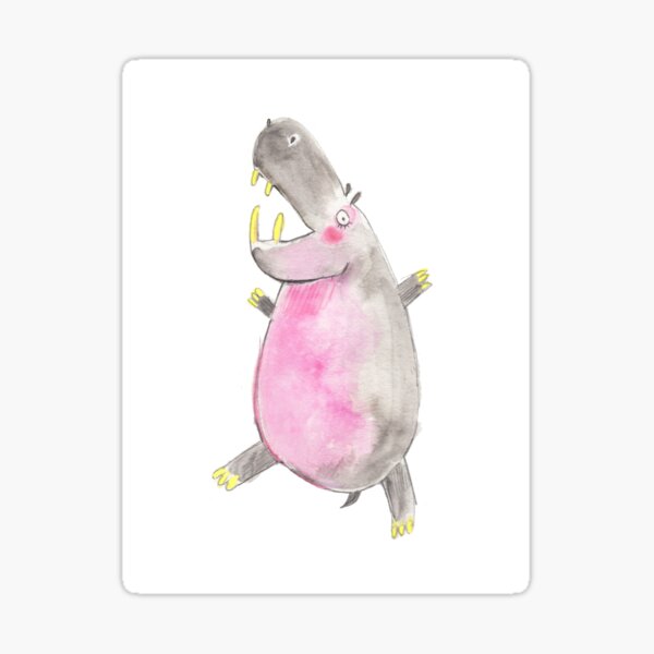 Happy Hippo Sticker