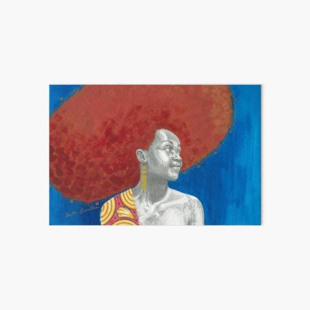 Afro Halo Orange and Blue Art Board Print
