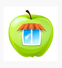 An apple with a window Photographic Print