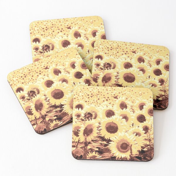 Item preview, Field of Sunflowers, Brown and Golden Yellow  designed and sold by Marymarice.