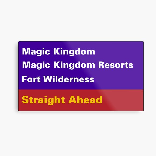 Happiest Street Sign Magic Kingdom Metal Print
