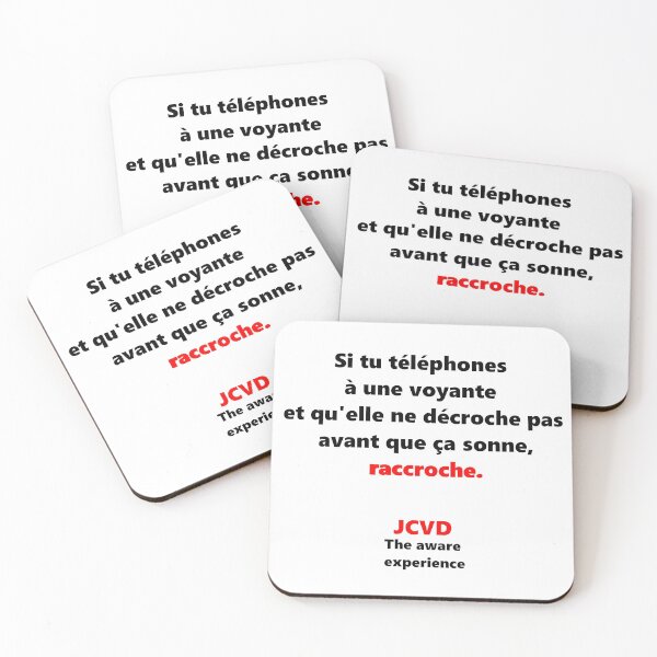 Item preview, Humor JCVD "If you call a psychic and she doesn't pick up before it rings, hang up." designed and sold by LaurentRuiz.