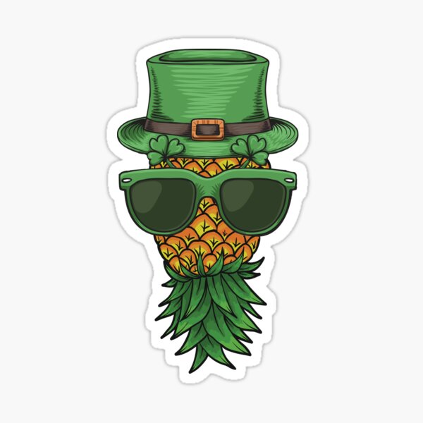 Swinger Upside Down Pineapple St Patricks Sticker