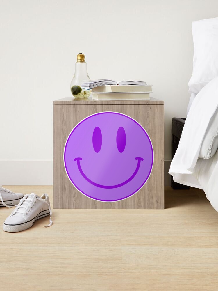 Happy / Smile / Smiley Neon Purple Sticker by Sofia Angulo