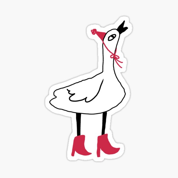Aperçu de l'œuvre oie de fête en bottes créée et vendue par pierrotstickers.