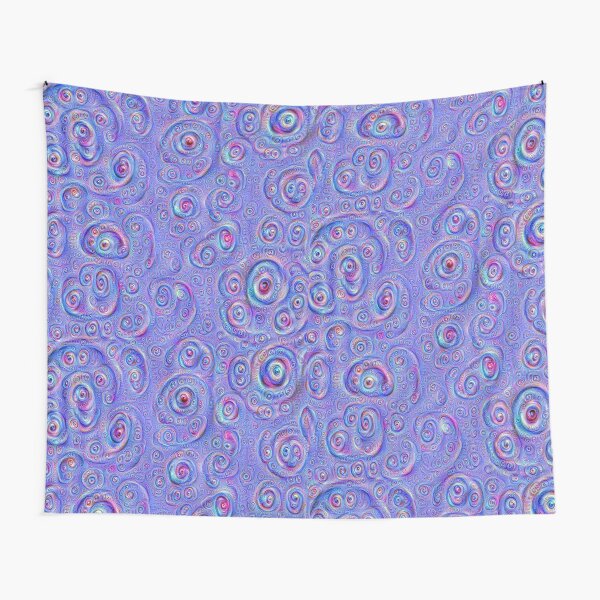 DeepDream Blue Full 4K Tapestry