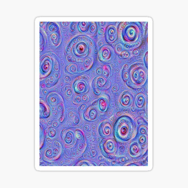 DeepDream Blue Full 4K Sticker