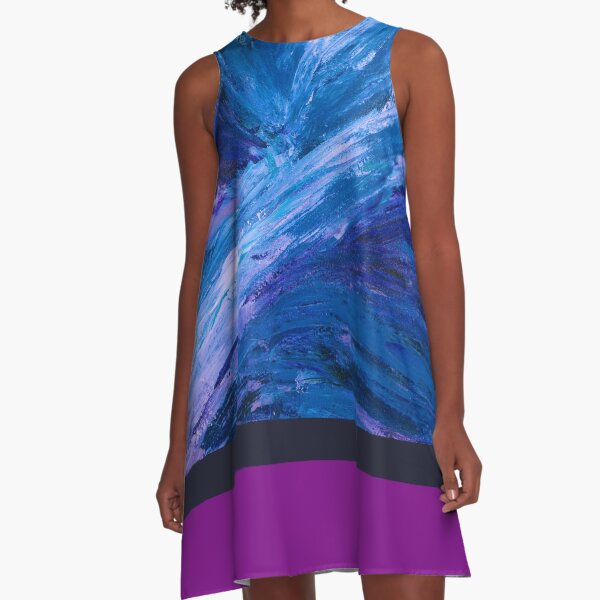 Apex, Abstract Landscape Art by Courtney Hatcher A-Line Dress