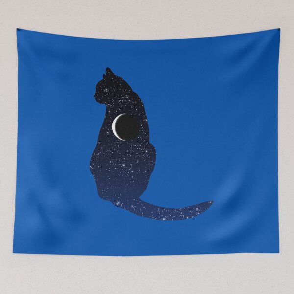 Item preview, Cosmic Cat in Stars and Crescent Moon Pattern   designed and sold by Marymarice.