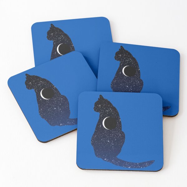 Item preview, Cosmic Cat in Stars and Crescent Moon Pattern   designed and sold by Marymarice.