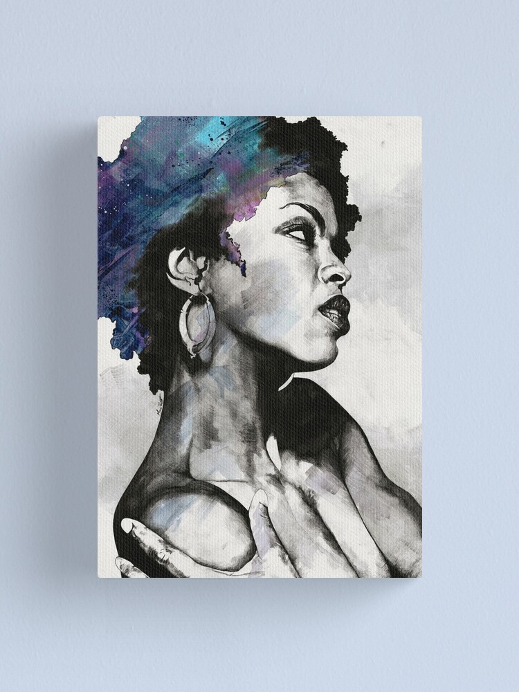 Alternate view of Miseducation blue | Lauryn Hill tribute portrait Canvas Print