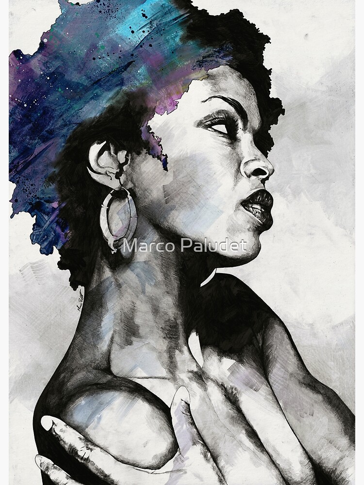 Miseducation blue | Lauryn Hill tribute portrait by kiss-my-art