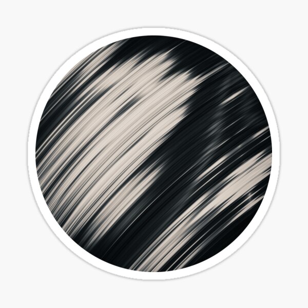 Slight. Black and White Abstract Art Sticker