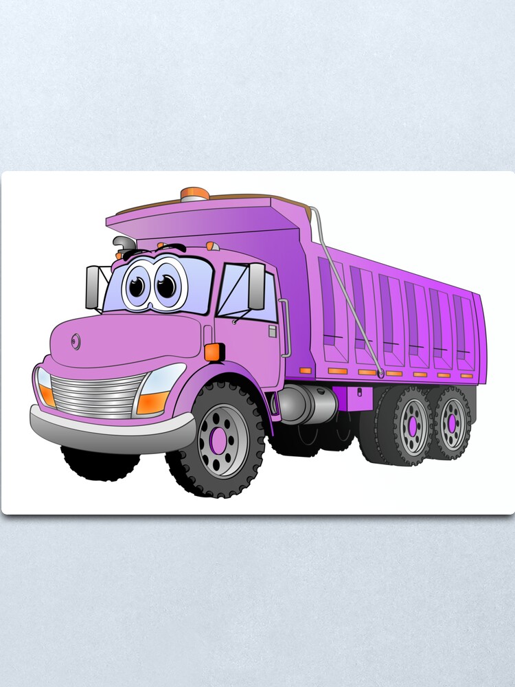pink and purple dump truck