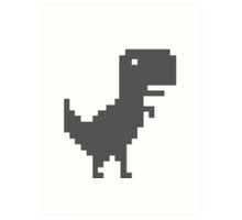 t rex pixel game