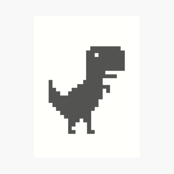 Pixel T-Rex Art Print for Sale by maddreamerr