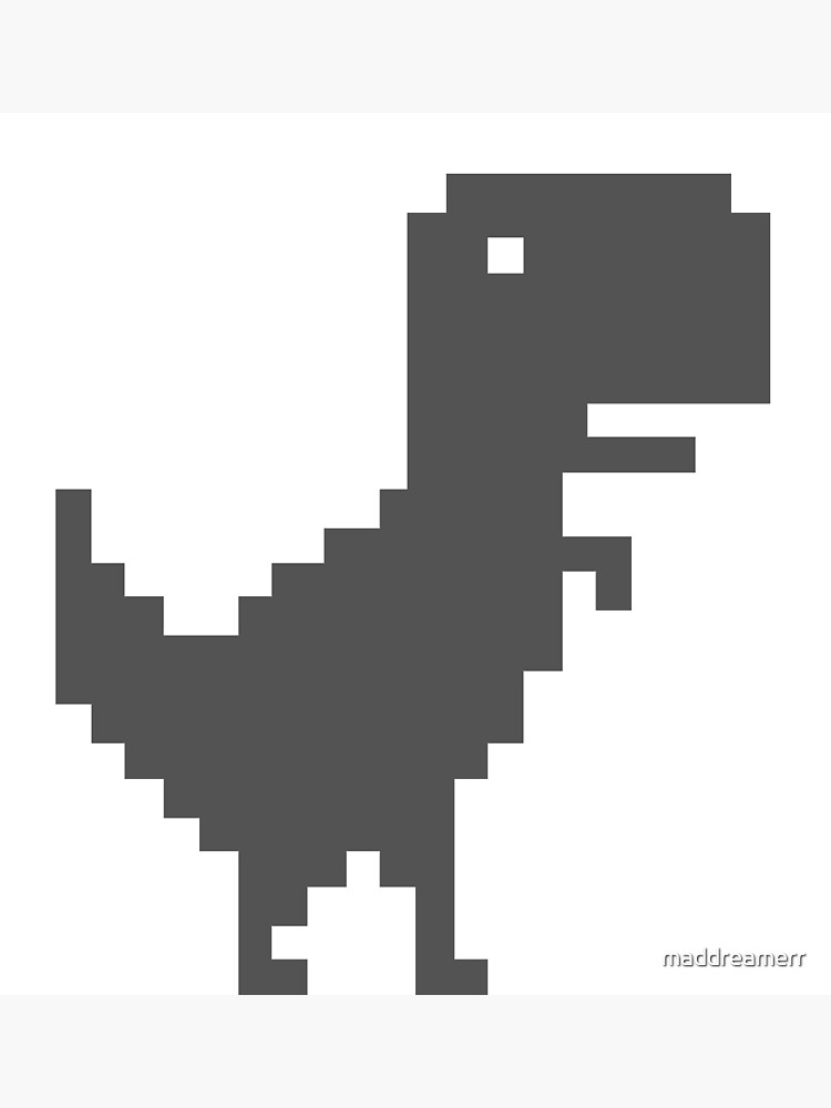 Google Offline Dinosaur Game Metal Print for Sale by DannyAndCo