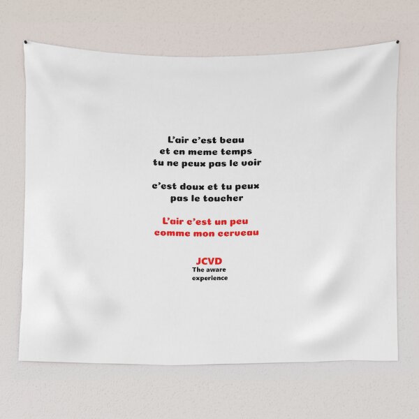 Item preview, JCVD humor "air is beautiful" designed and sold by LaurentRuiz.