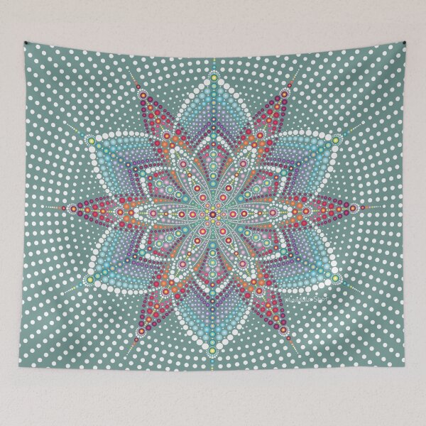 Item preview, Flower dots mandala design  designed and sold by mandalaspot.