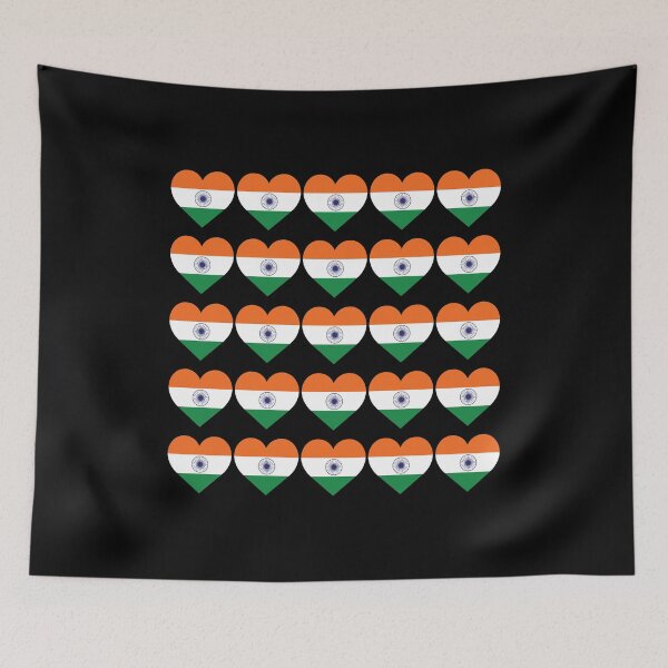 Item preview, Love My Indian Hearts Flag designed and sold by HelloFromAja.