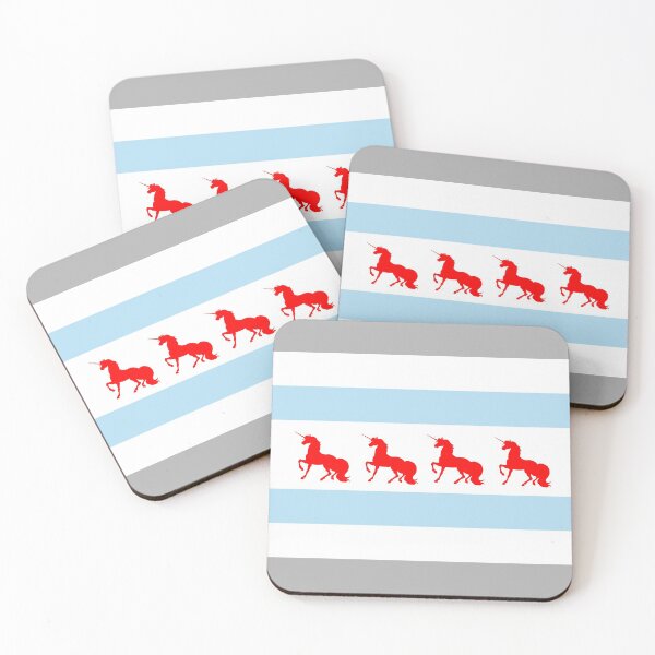 Item preview, Unicorn Chicago Flag designed and sold by TrexinSpace.