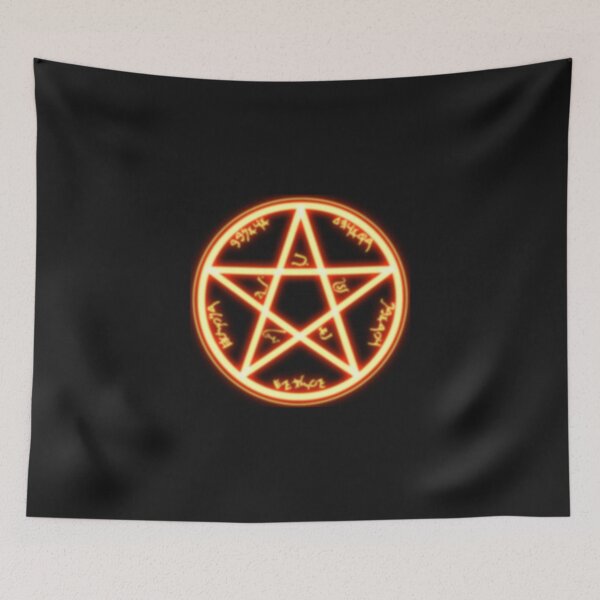 Item preview, Burning Crimson Neon Satanic Pentagram designed and sold by Spartawolf.
