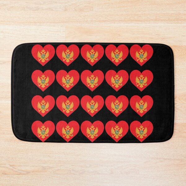 Item preview, Love My Montenegrian Hearts Flag designed and sold by HelloFromAja.