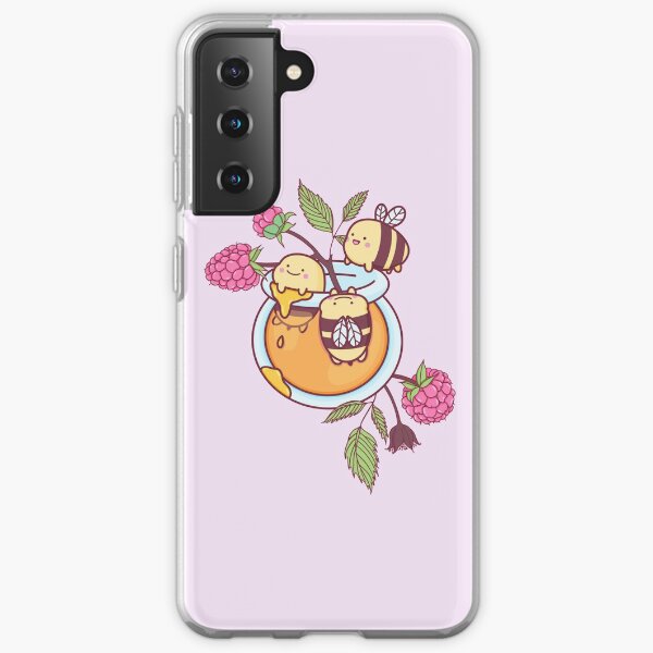 Happy Bees in a Honey Jar Samsung Galaxy Soft Case