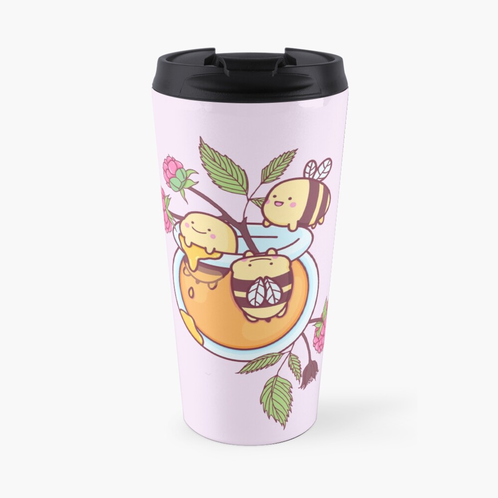 Happy Bees in a Honey Jar Travel Mug