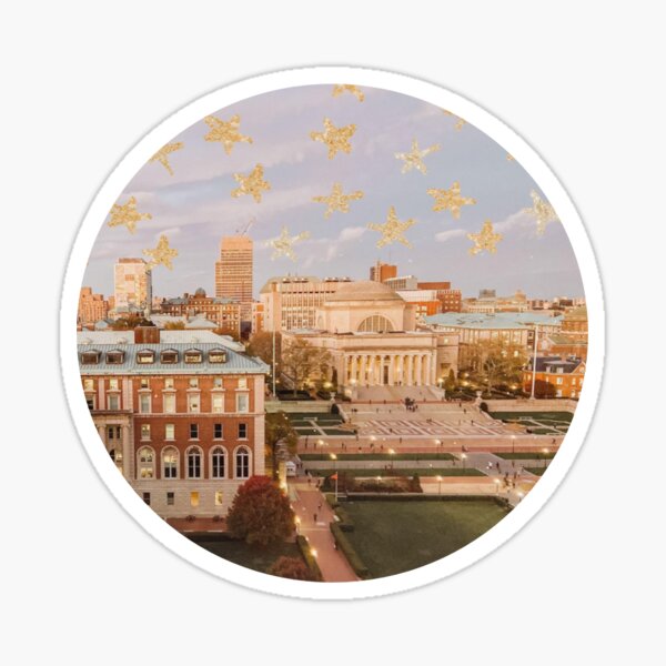 Columbia University Columbia College New York City Glitter Stars Sticker