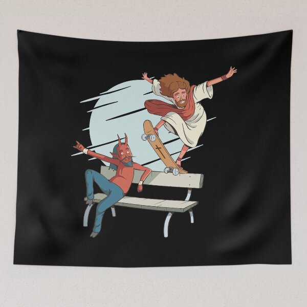 Item preview, Jesus and Satan humor. designed and sold by emphatic.
