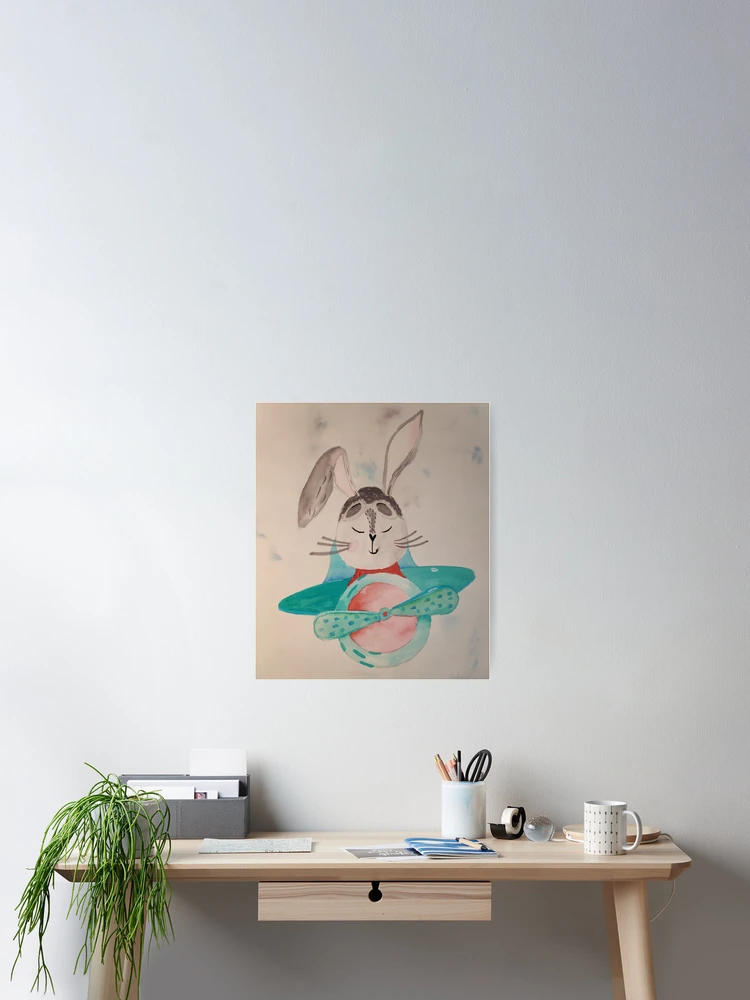 Thumbnail 2 of 3, Poster, Flying Rabbitrrrrrr designed and sold by edcreativ.