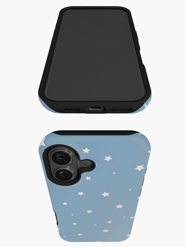Thumbnail 3 of 4, iPhone Case, White Stars with Blue Background designed and sold by paytonstach.