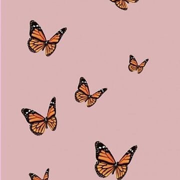 Artwork thumbnail, Monarch Butterflies with Pink Background by paytonstach