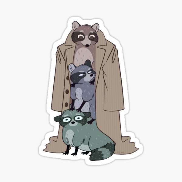 Believe In Yourself Raccoon Sticker – ninanush