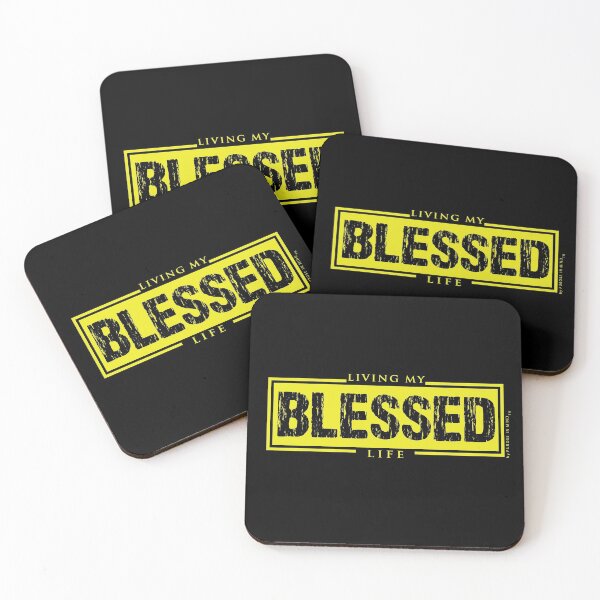 Item preview, LIVING MY BLESSED LIFE- Yellow designed and sold by purposeinmind.