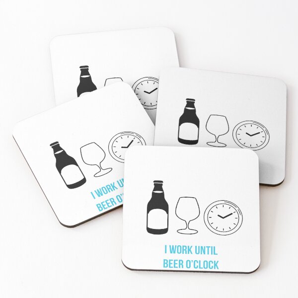 Item preview, I work until beer o’clock  designed and sold by AlcoholBvolume.