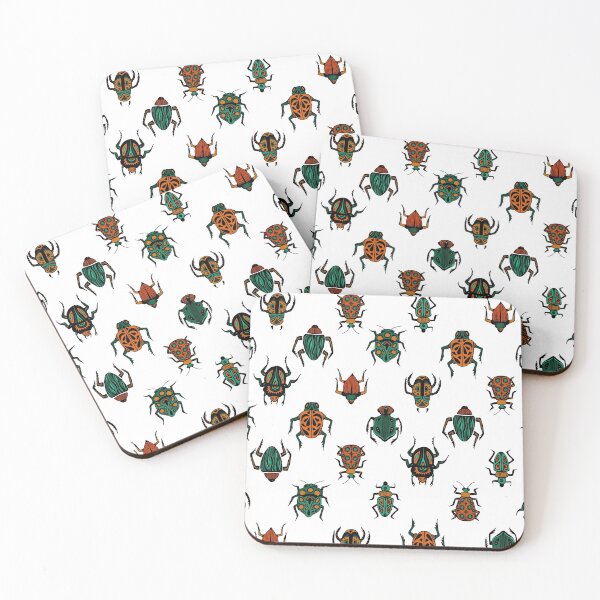 Item preview, Beetle Pattern | Tropical Insects Illustration designed and sold by inkhivecreative.