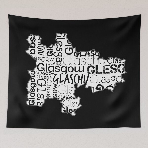 Item preview, Glasgow City Map With Text designed and sold by MacPean.
